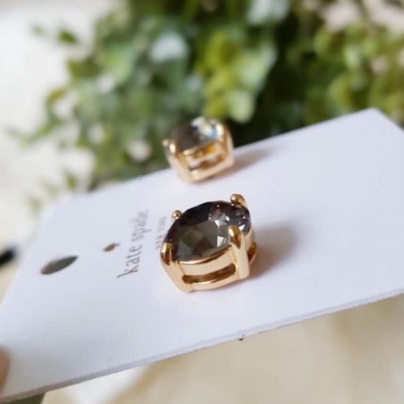 KATE SPADE • Bright Idea Gray Orchid Black Earrings - Picture 4 of 4